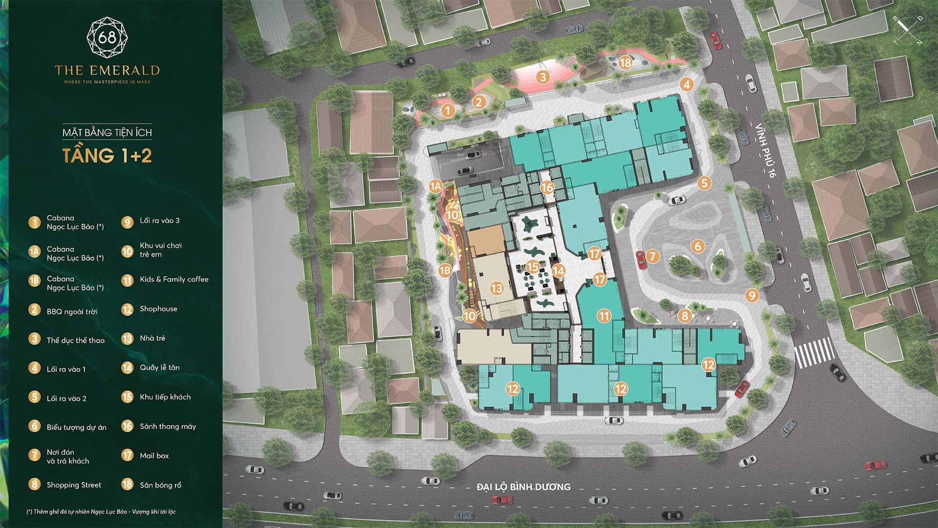 Mặt bằng căn hộ The Emerald 68: Layout, thiết kế chi tiết
