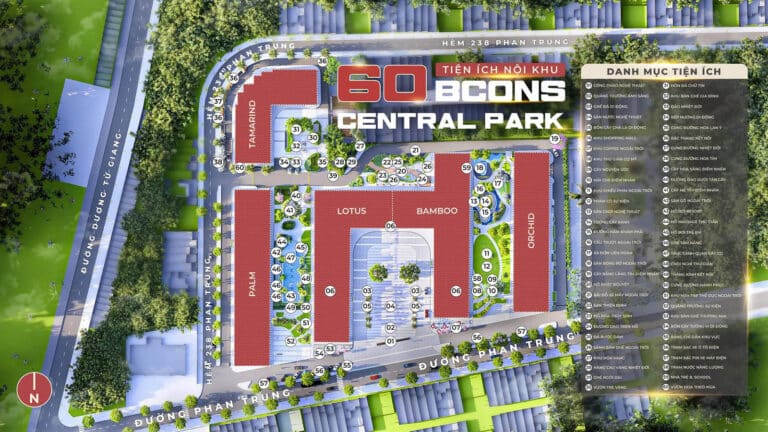 Mặt bằng căn hộ Bcons Central Park Tam Hiệp – Chi tiết nhất