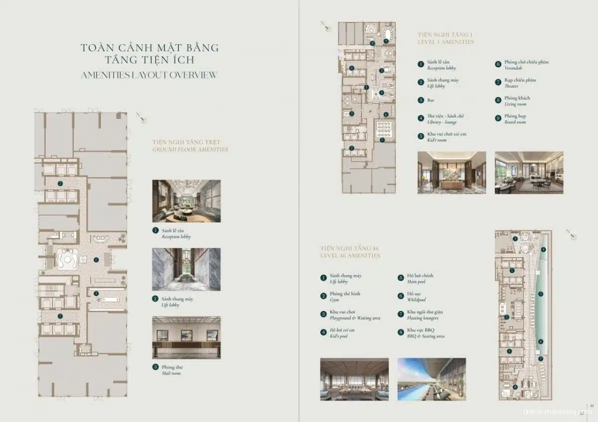 Mặt bằng căn hộ Tòa Sea Grand Marina Saigon layout chi tiết nhất