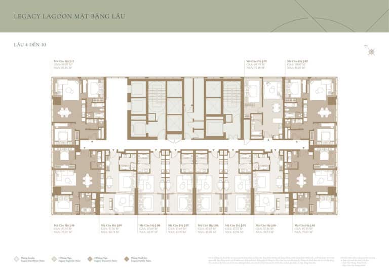 Mặt bằng căn hộ tòa Lagoon Grand Marina Saigon: Diện tích, layout