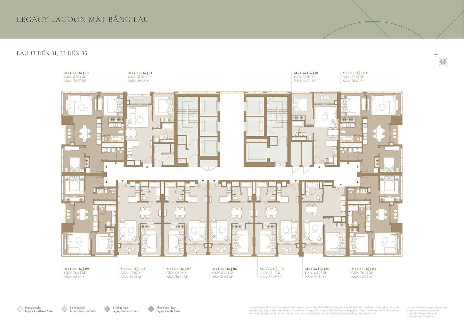 Mặt bằng căn hộ tòa Lagoon Grand Marina Saigon: Diện tích, layout
