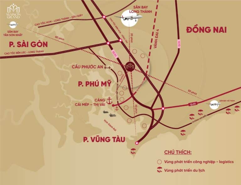 Vị trí dự án Maison Grand: Lợi thế kết nối tại Phú Mỹ