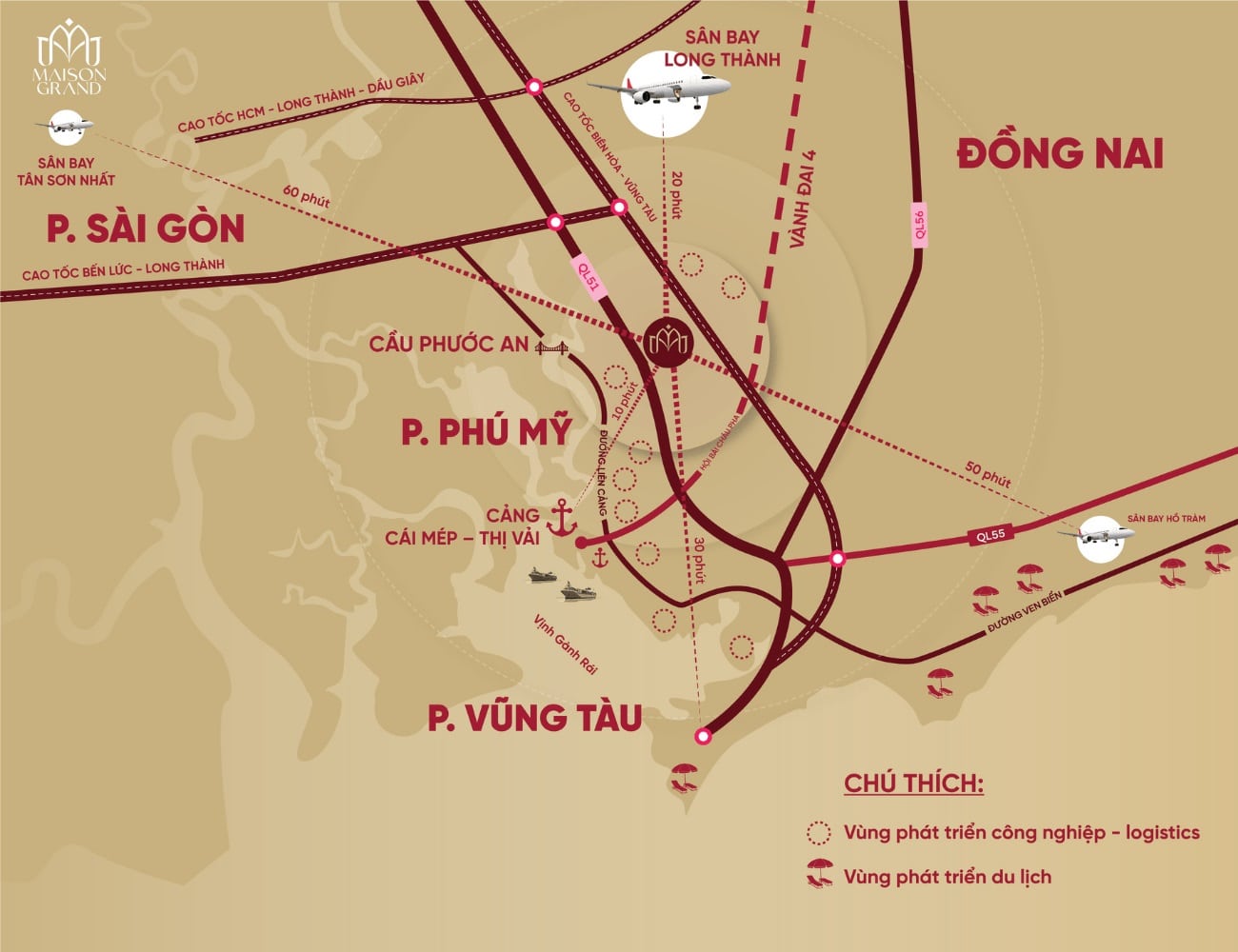 Vị trí dự án Maison Grand: Lợi thế kết nối tại Phú Mỹ