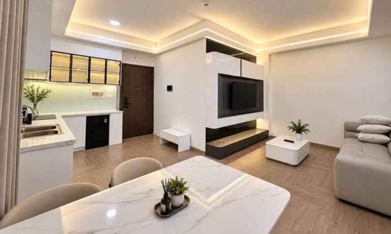 Paris Hoàng Kim cho thuê căn hộ 2 phòng ngủ nhà đẹp lầu cao view L81
