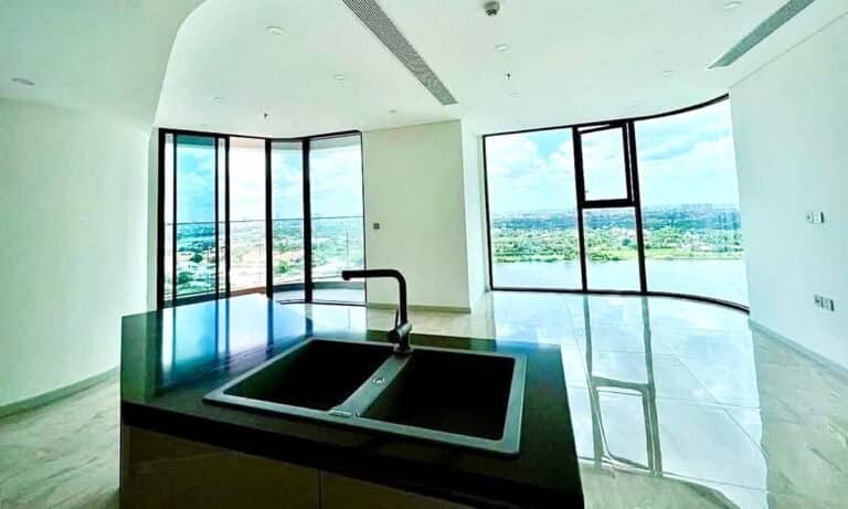 Thảo Điền Green bán căn hộ 3 phòng 109m2 nhà trống lầu cao view sông