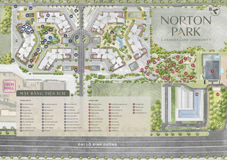 Mặt bằng căn hộ Norton Park: Diện tích, Layout mới nhất