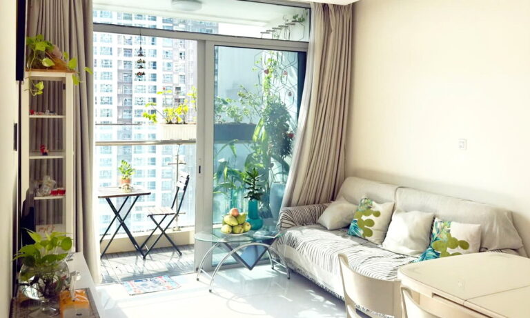 Vinhomes Central Park cho thuê căn hộ 1 phòng ngủ đủ nội thất lầu cao thoáng
