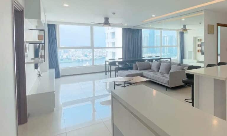 Thảo Điền Pearl cho thuê 3 phòng ngủ đầy đủ nội thất tầng cao view sông L81