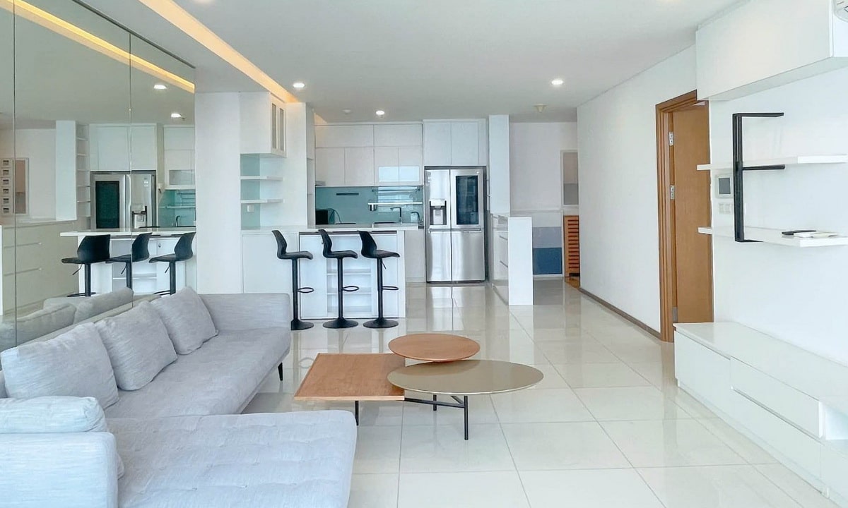 Thảo Điền Pearl cho thuê 3 phòng ngủ đầy đủ nội thất tầng cao view sông L81