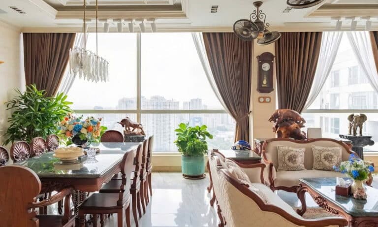 Thảo Điền Pearl cho thuê penthouse 4 phòng ngủ nhà đẹp view sông thoáng