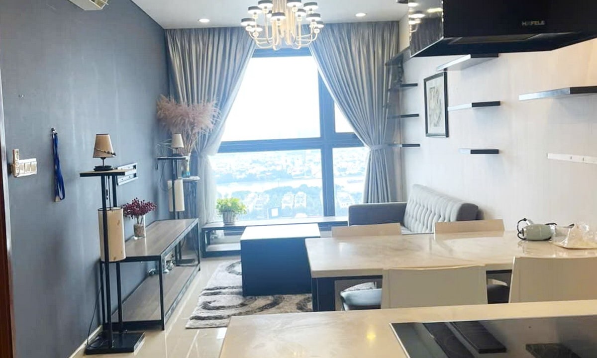Pearl Plaza cho thuê căn hộ 1 phòng ngủ đủ nội thất lầu cao view sông L81