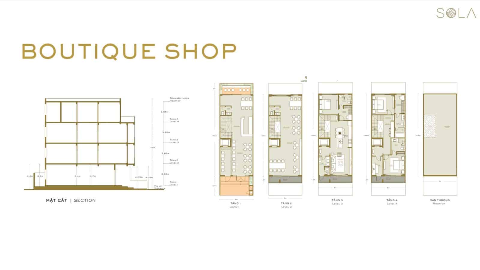 Mặt bằng Sola The Global City: Layout biệt thự, nhà phố