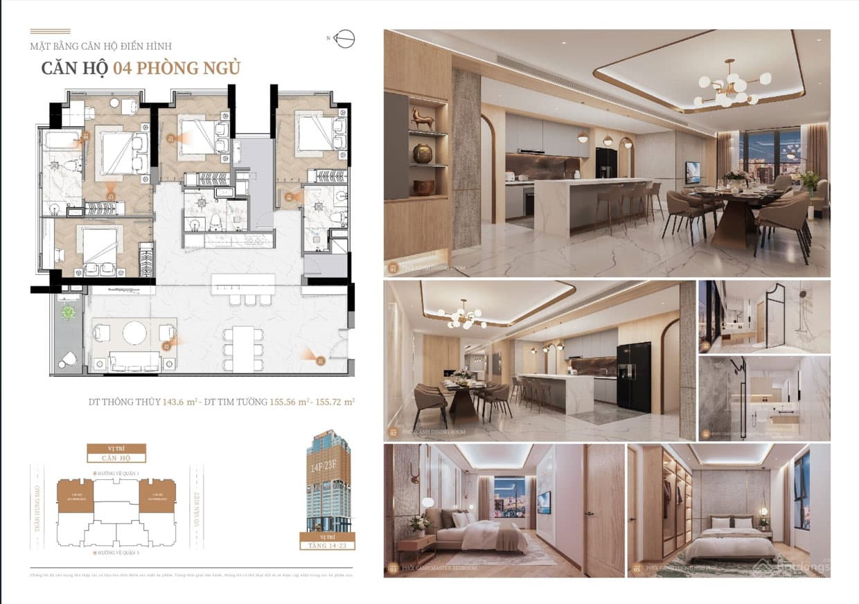 Mặt bằng căn hộ Kiều By KITA – 2PN, 3PN, Duplex, Penthouse