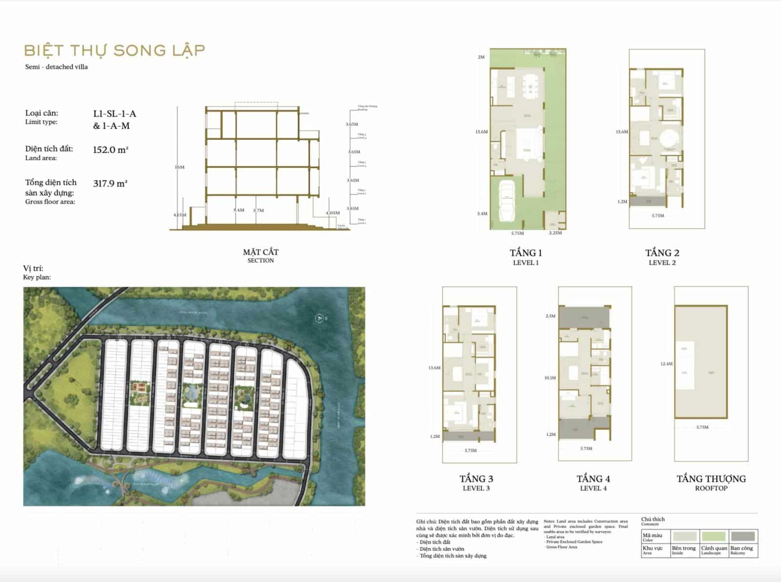 Mặt bằng Sola The Global City: Layout biệt thự, nhà phố