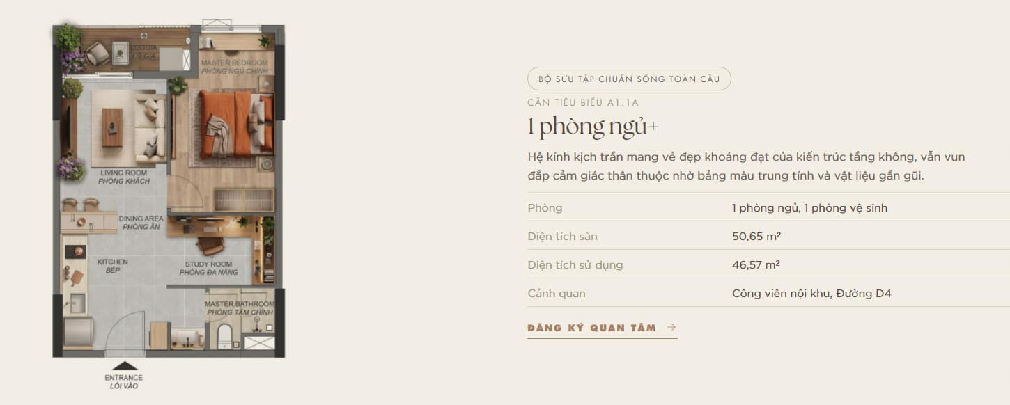 Mặt bằng căn hộ Norton Park: Diện tích, Layout mới nhất