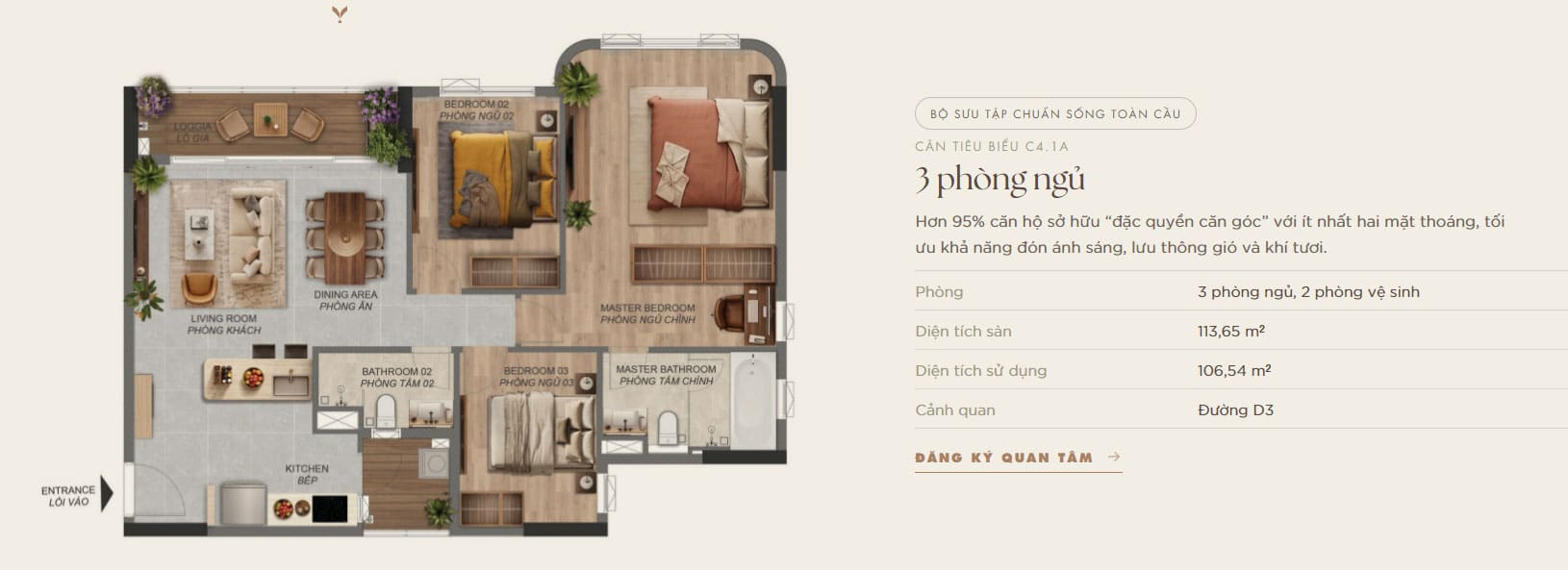 Mặt bằng căn hộ Norton Park: Diện tích, Layout mới nhất