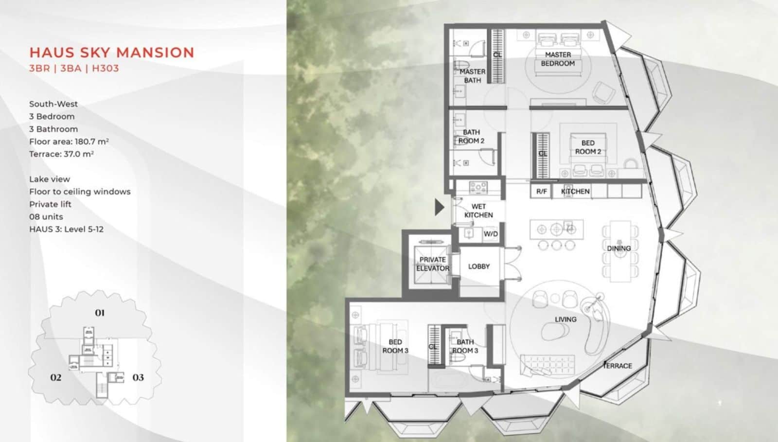 Mặt bằng Haus Đà Lạt: Chi tiết layout 3 tòa tháp
