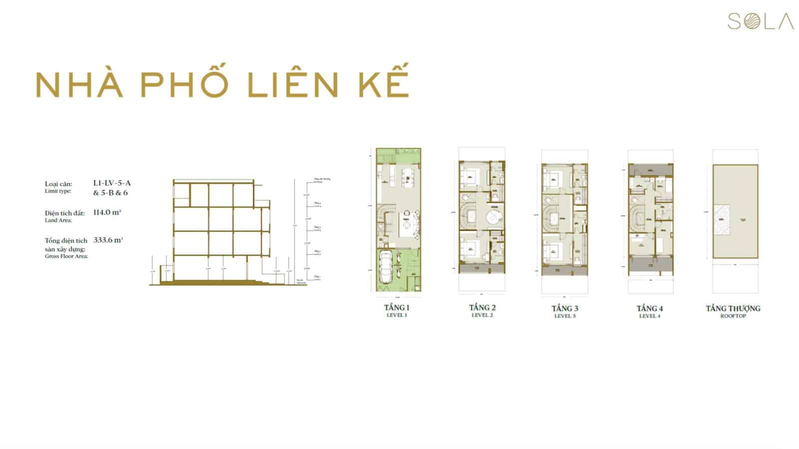 Mặt bằng Sola The Global City: Layout biệt thự, nhà phố