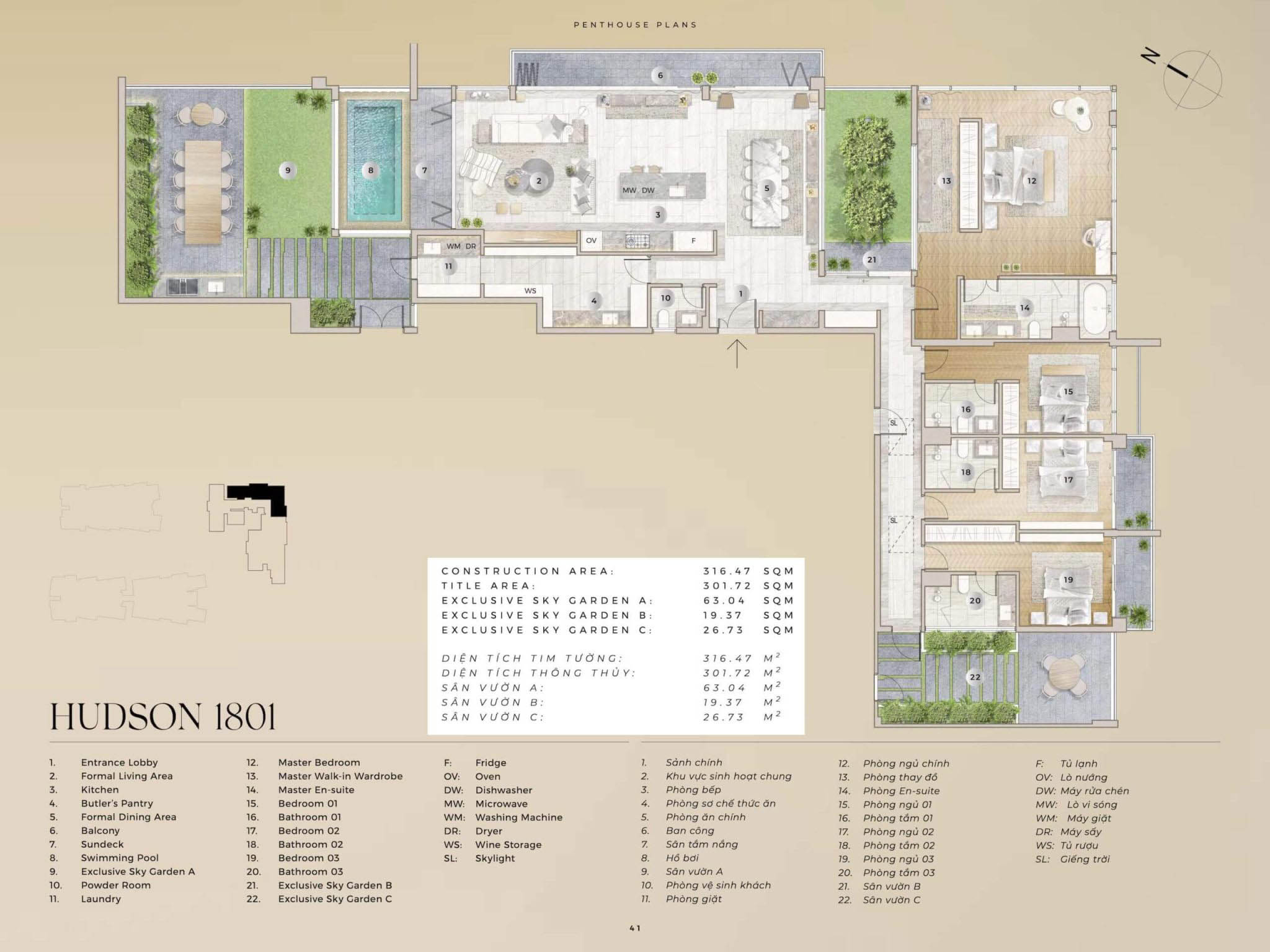 Penthouse The River Thủ Thiêm: Căn hộ đỉnh cao bên sông Sài Gòn