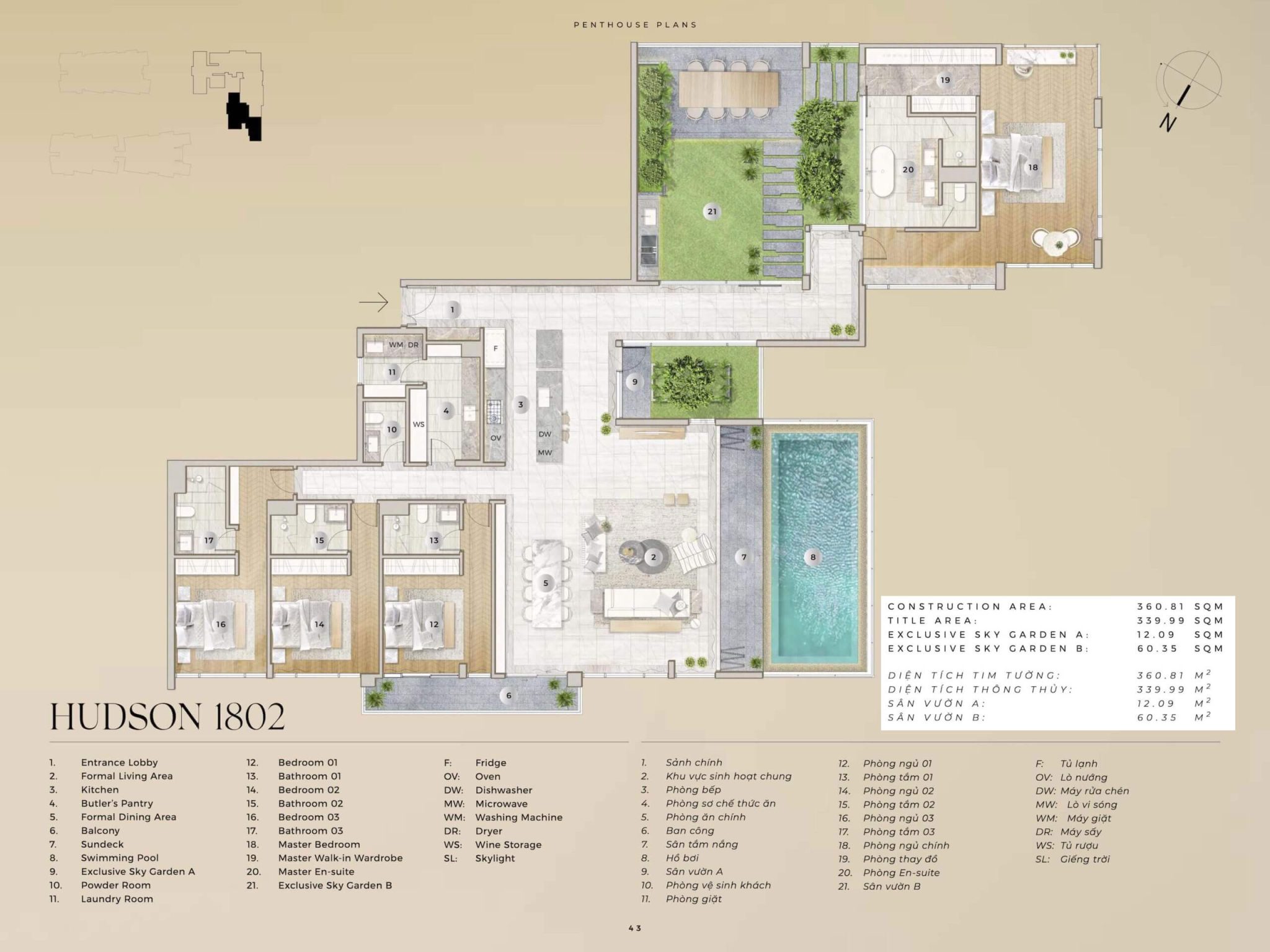 Penthouse The River Thủ Thiêm: Căn hộ đỉnh cao bên sông Sài Gòn