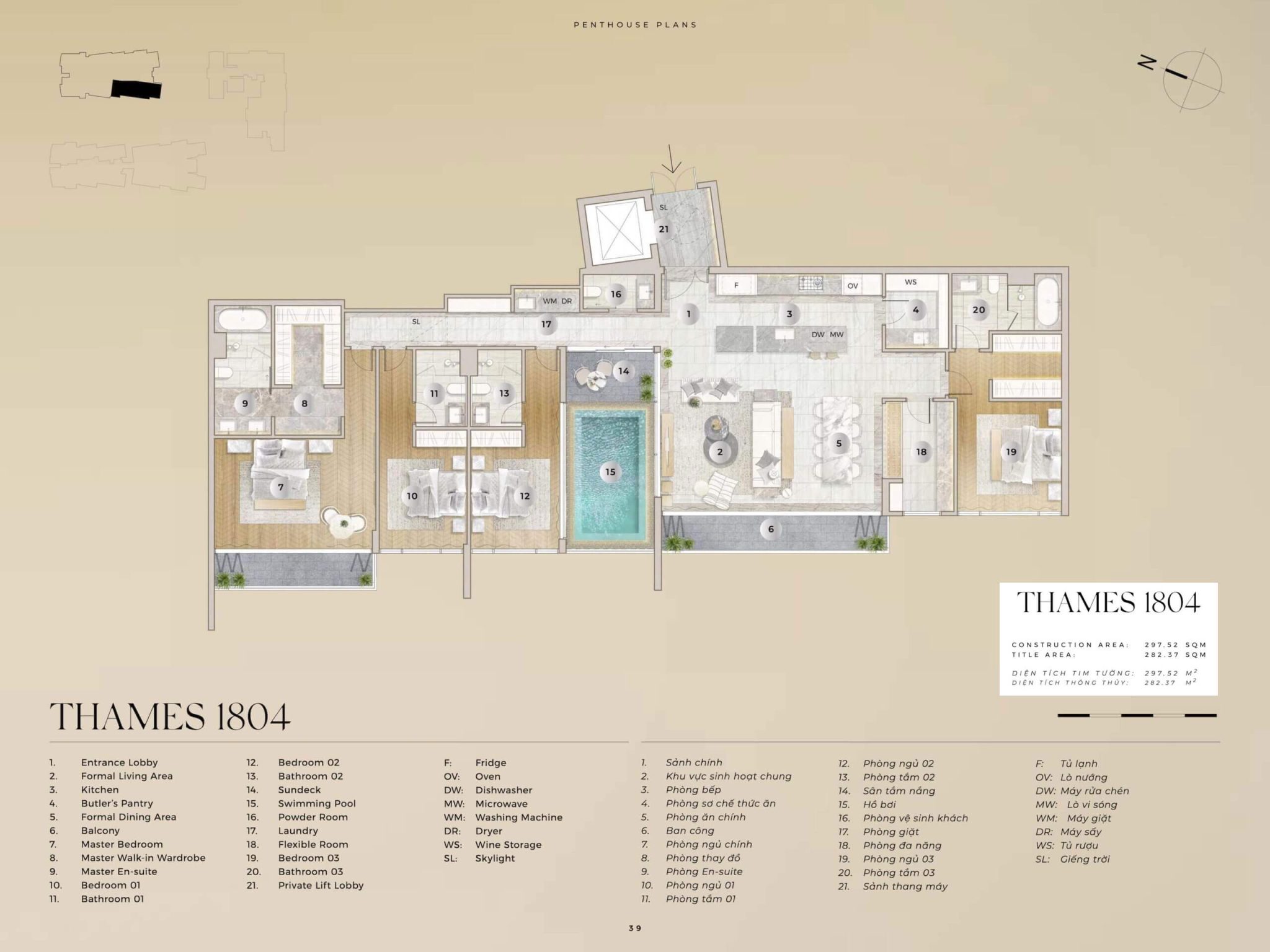 Penthouse The River Thủ Thiêm: Căn hộ đỉnh cao bên sông Sài Gòn