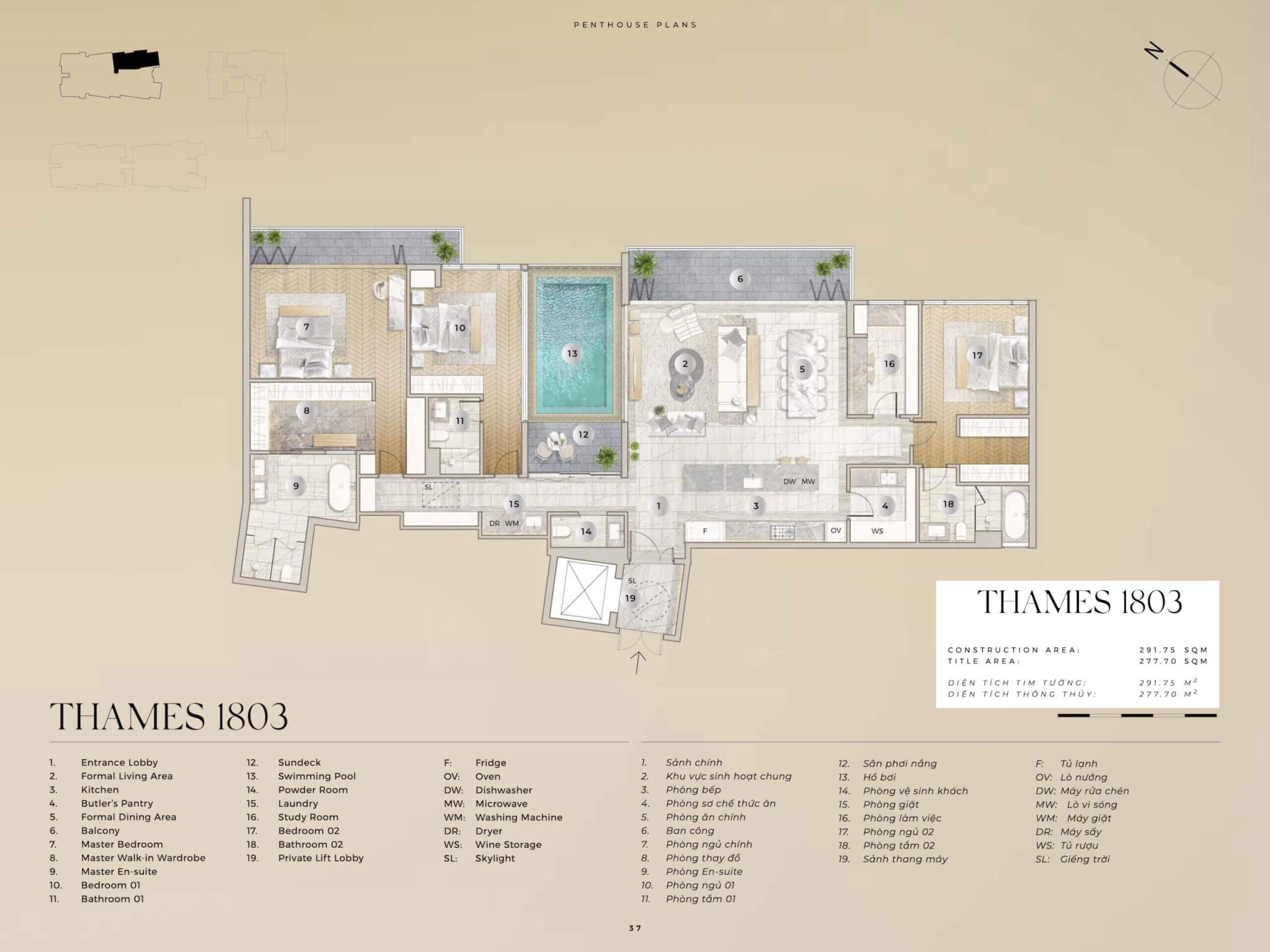 Penthouse The River Thủ Thiêm: Căn hộ đỉnh cao bên sông Sài Gòn