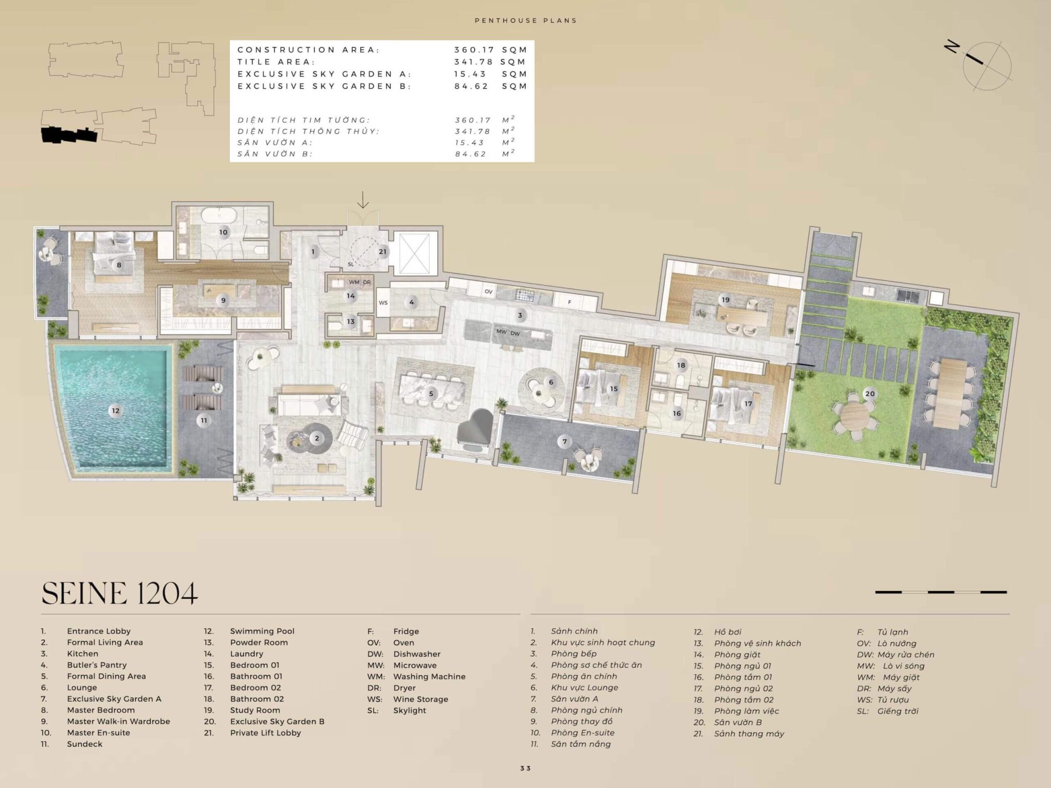 Penthouse The River Thủ Thiêm: Căn hộ đỉnh cao bên sông Sài Gòn