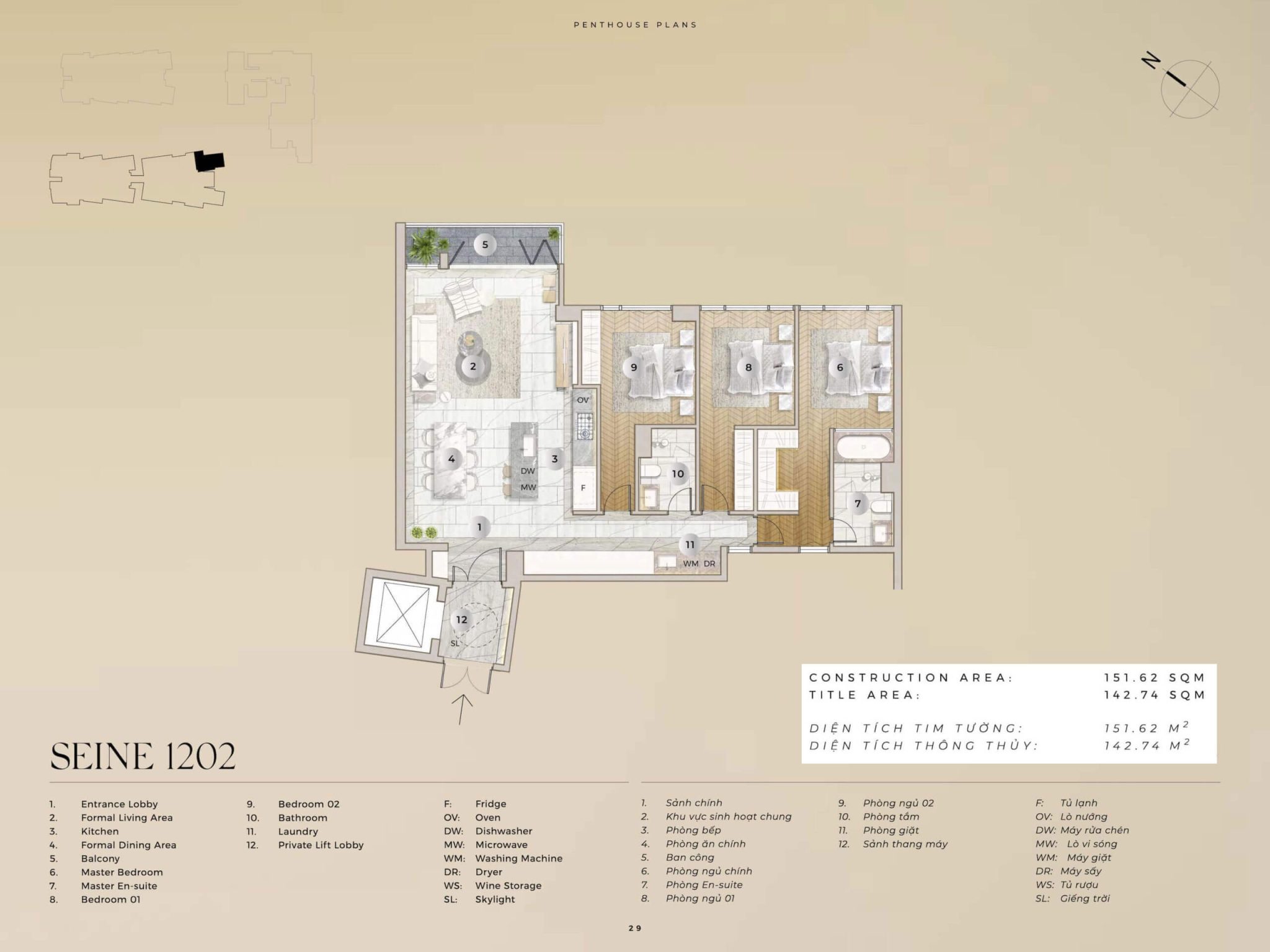Penthouse The River Thủ Thiêm: Căn hộ đỉnh cao bên sông Sài Gòn