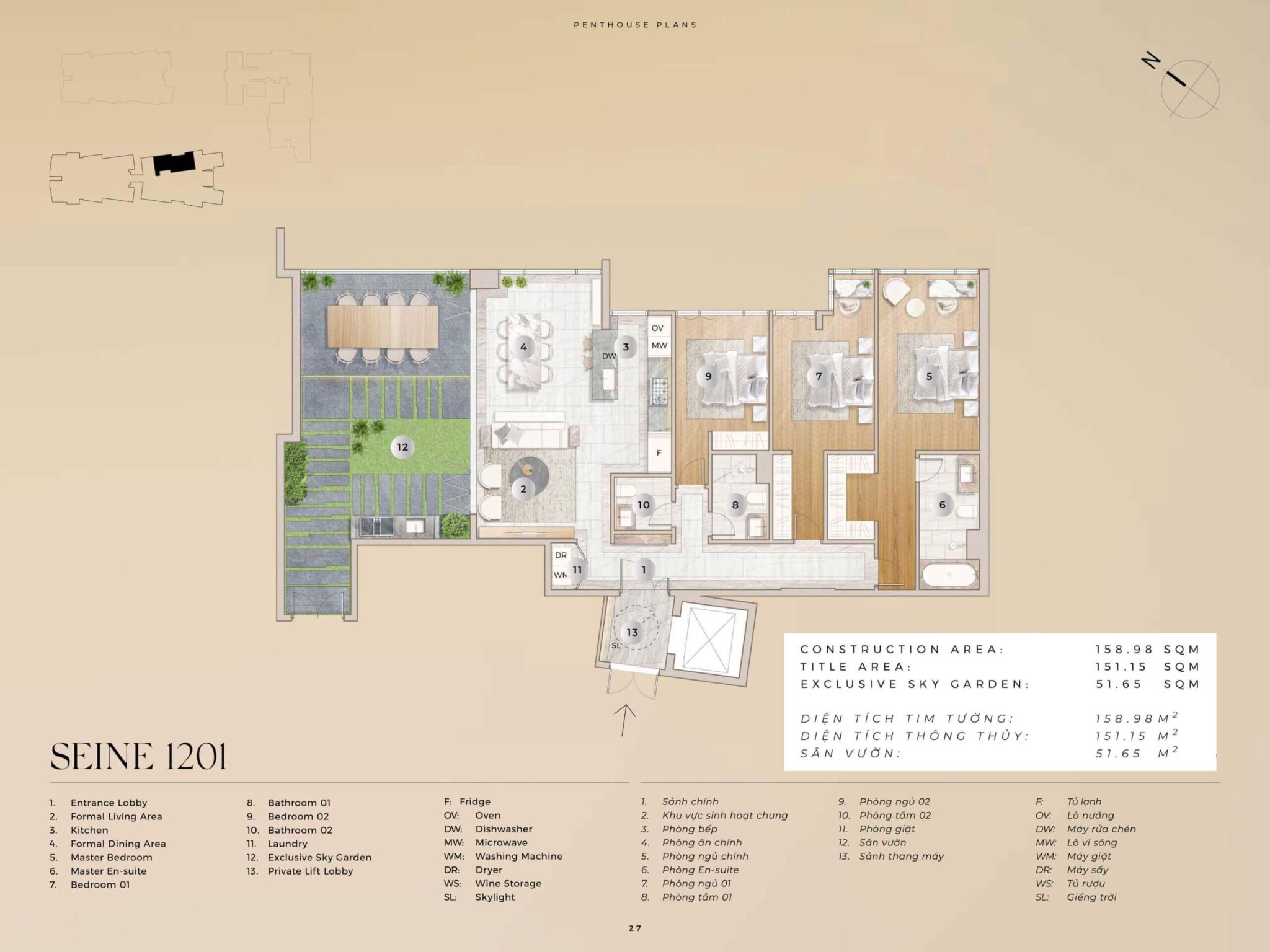 Penthouse The River Thủ Thiêm: Căn hộ đỉnh cao bên sông Sài Gòn