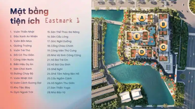 Mặt bằng căn hộ MT Eastmark City: Layout 1PN, 2PN, 3PN
